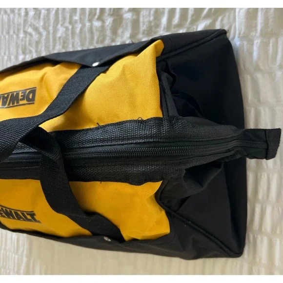 DEWALT 20 Inch Heavy Duty Tool Bag Yellow Black Wide Mouth Storage Organizer - Picture 9 of 11